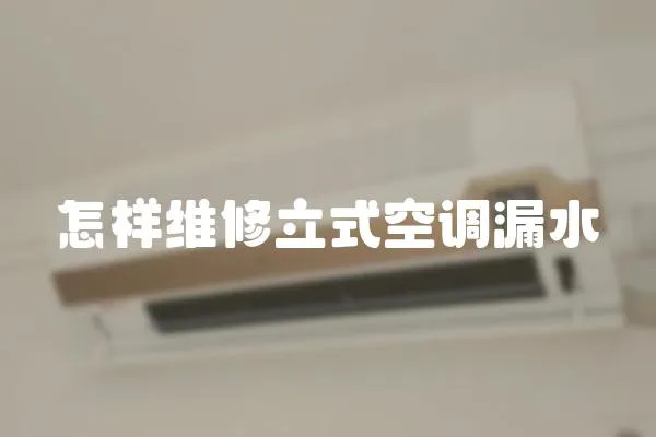 怎樣維修立式空調漏水