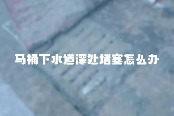 馬桶下水道深處堵塞怎么辦