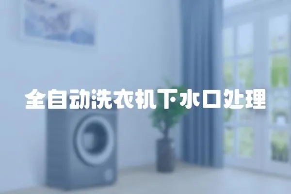 全自動洗衣機下水口處理