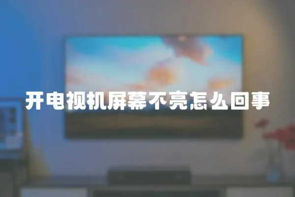 開電視機屏幕不亮怎么回事