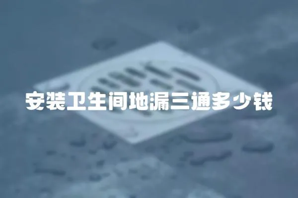 安裝衛(wèi)生間地漏三通多少錢