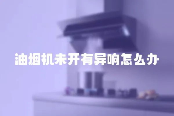油煙機未開有異響怎么辦