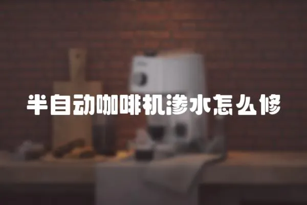 半自動咖啡機滲水怎么修