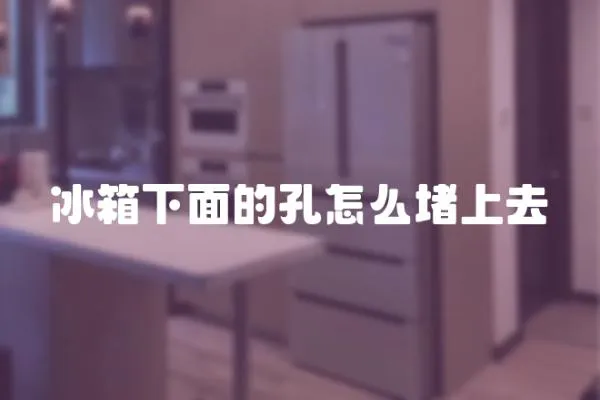 冰箱下面的孔怎么堵上去