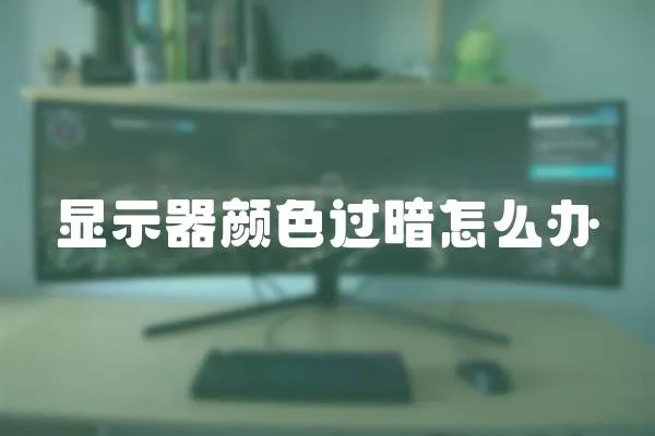 顯示器顏色過暗怎么辦