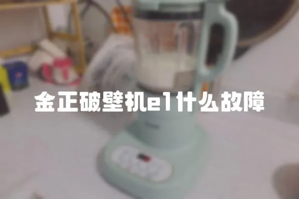 金正破壁機e1什么故障