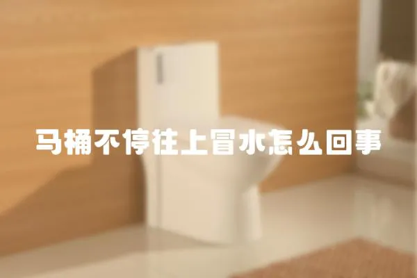 馬桶不停往上冒水怎么回事