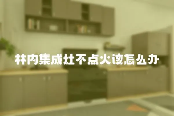 林內(nèi)集成灶不點(diǎn)火該怎么辦