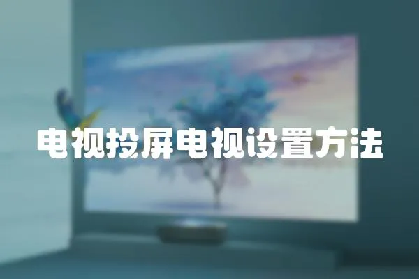 電視投屏電視設(shè)置方法