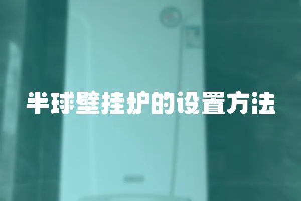 半球壁掛爐的設(shè)置方法