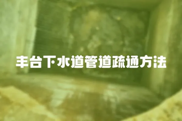 豐臺(tái)下水道管道疏通方法
