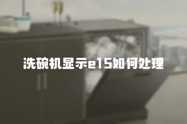 洗碗機顯示e15如何處理