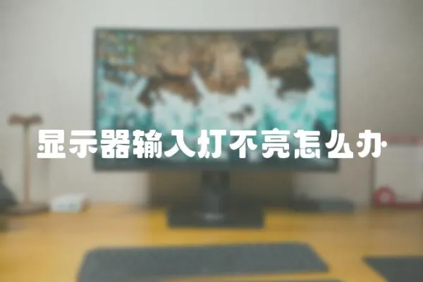 顯示器輸入燈不亮怎么辦