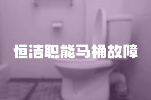 恒潔職能馬桶故障