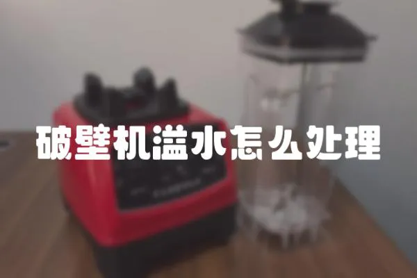 破壁機溢水怎么處理