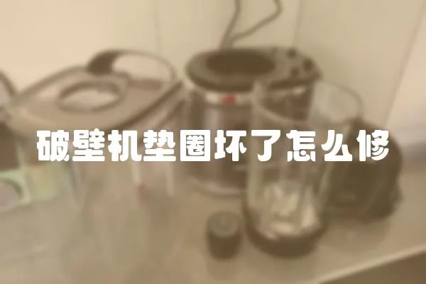 破壁機墊圈壞了怎么修
