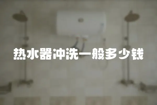熱水器沖洗一般多少錢