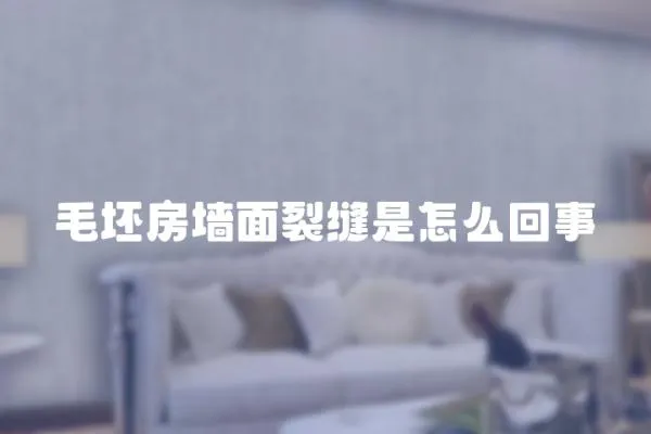 毛坯房墻面裂縫是怎么回事