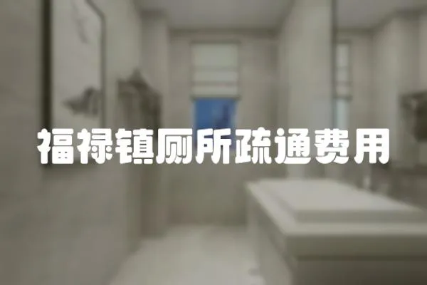 福祿鎮廁所疏通費用