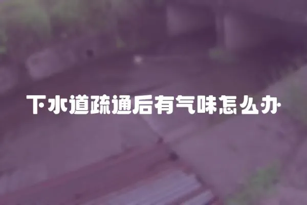 下水道疏通后有氣味怎么辦