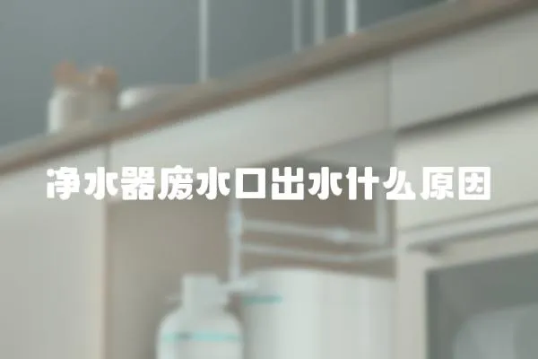 凈水器廢水口出水什么原因
