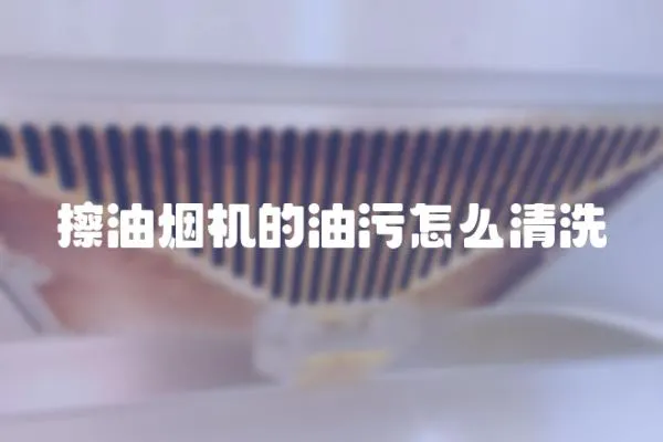 擦油煙機的油污怎么清洗