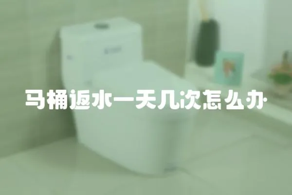 馬桶返水一天幾次怎么辦