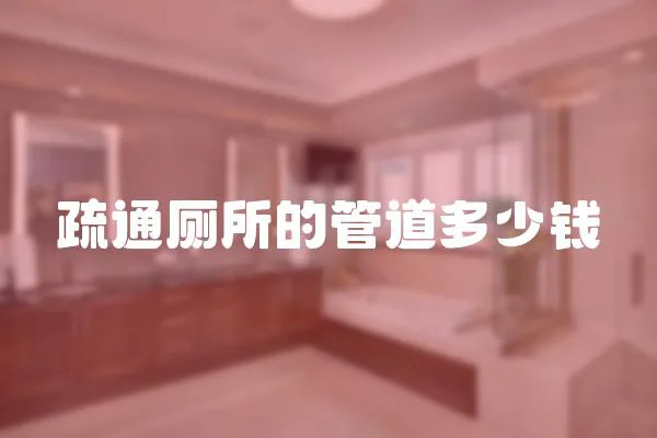 疏通廁所的管道多少錢