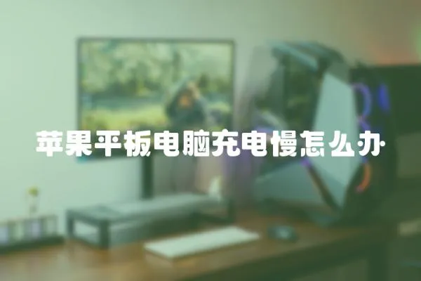 蘋果平板電腦充電慢怎么辦