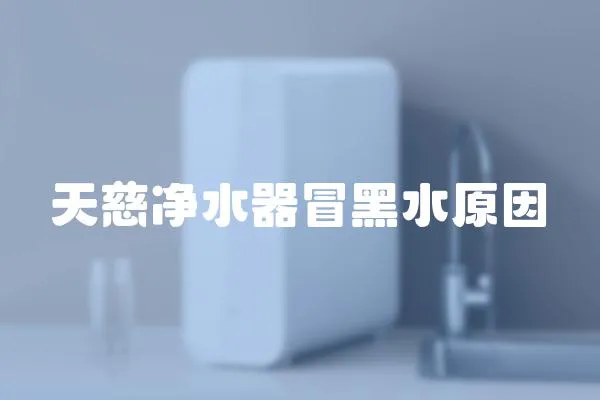 天慈凈水器冒黑水原因
