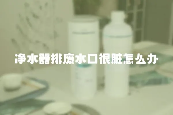 凈水器排廢水口很臟怎么辦