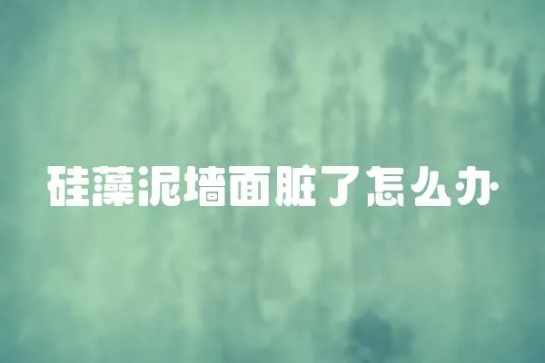 硅藻泥墻面臟了怎么辦