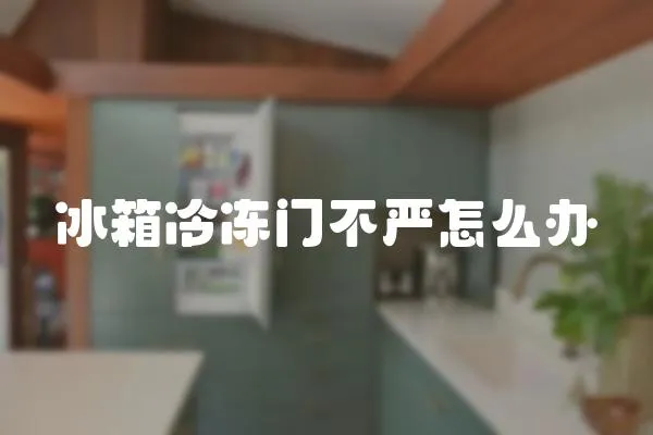 冰箱冷凍門不嚴怎么辦
