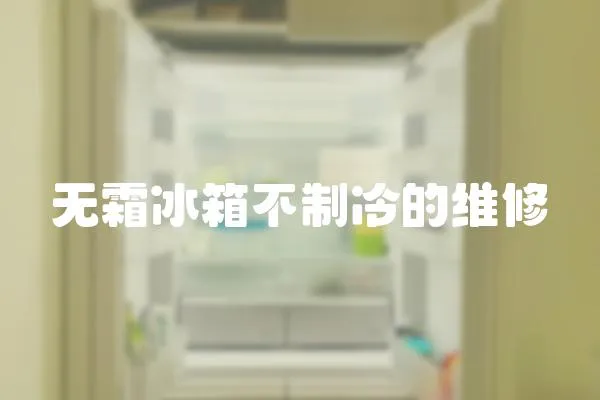 無霜冰箱不制冷的維修