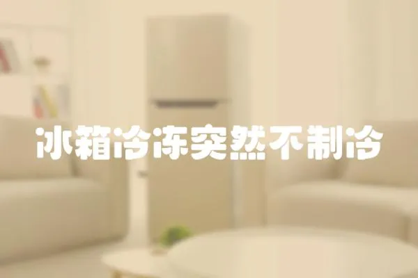 冰箱冷凍突然不制冷