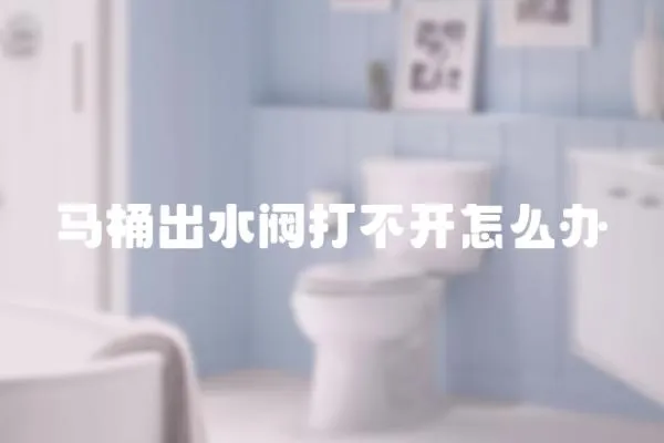 馬桶出水閥打不開怎么辦