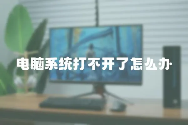 電腦系統打不開了怎么辦