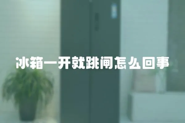 冰箱一開就跳閘怎么回事