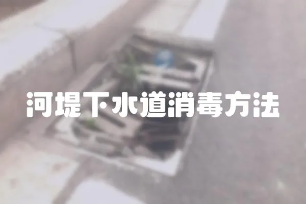河堤下水道消毒方法