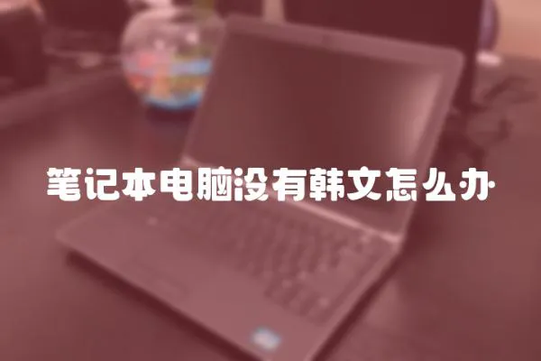 筆記本電腦沒有韓文怎么辦