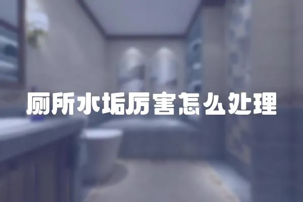 廁所水垢厲害怎么處理