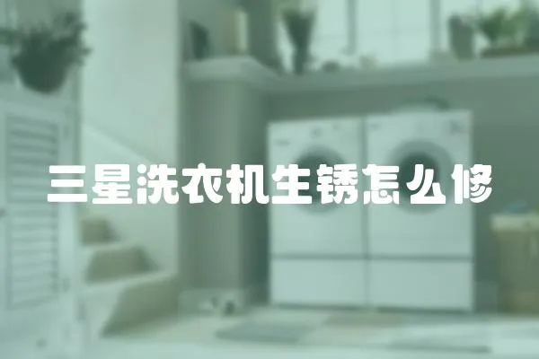 三星洗衣機生銹怎么修