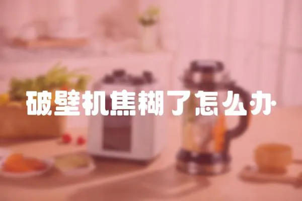 破壁機焦糊了怎么辦