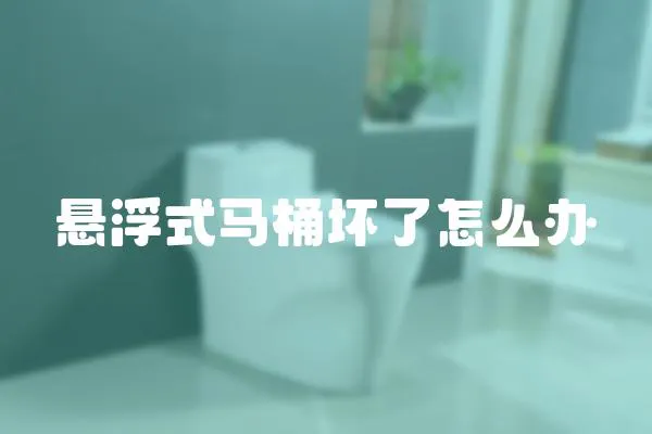 懸浮式馬桶壞了怎么辦