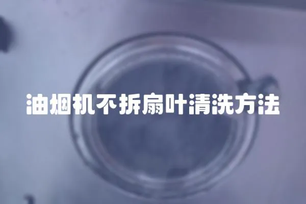 油煙機不拆扇葉清洗方法