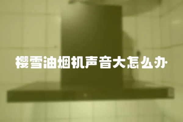 櫻雪油煙機(jī)聲音大怎么辦