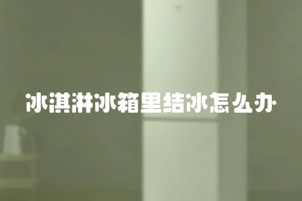 冰淇淋冰箱里結冰怎么辦