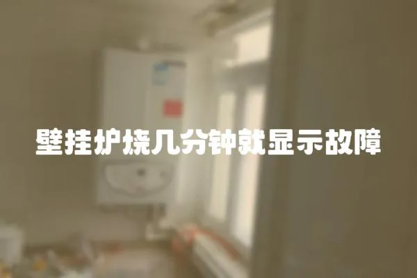 壁挂炉烧几分钟就显示故障