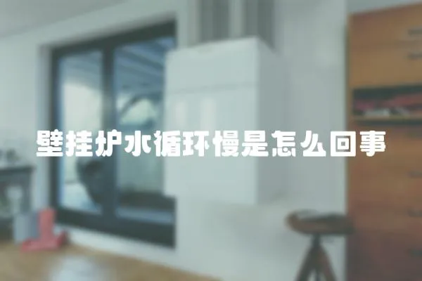 壁掛爐水循環慢是怎么回事