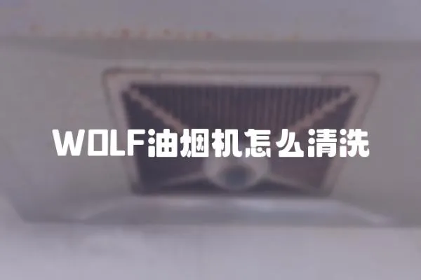 WOLF油烟机怎么清洗